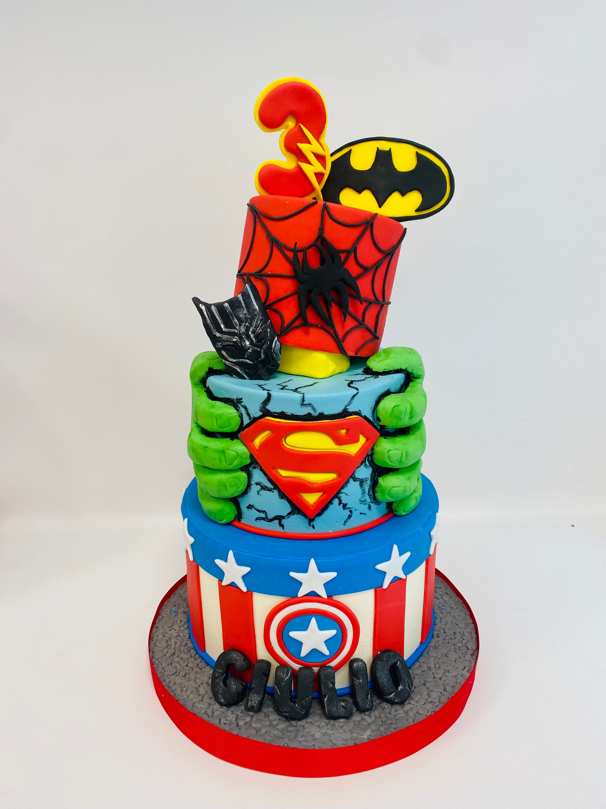 Torta Compleanno supereroi Avengers. Cake design Milano e Varese –  cakeintown